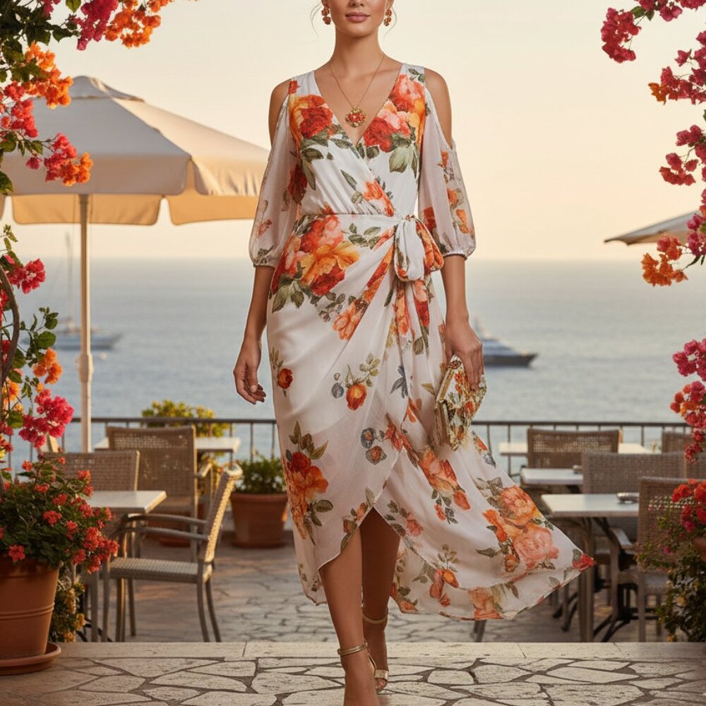 Club Soda (M) Asymetric Hem Maxi